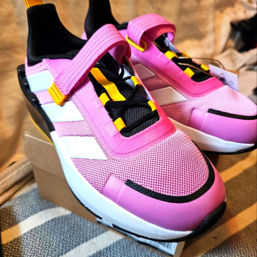 Adidas x Lego Women's Tech Pink RNR Sneakers Shoes